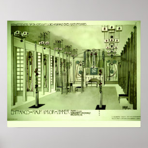 Charles Rennie Mackintosh 1901 Zeichnung Poster