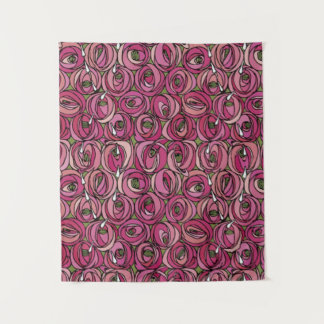 Charles Rennie Mackintosh Blume Design Wandteppich