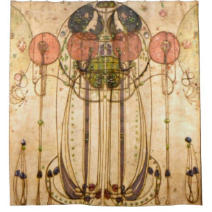 Charles Rennie Mackintosh Duschvorhang