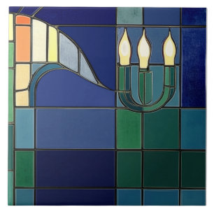 Charles Rennie Mackintosh Kerzen – rechte Seite Fliese