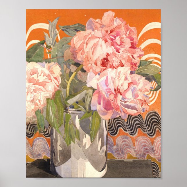 Charles Rennie Mackintosh - Peonies Poster (Vorne)
