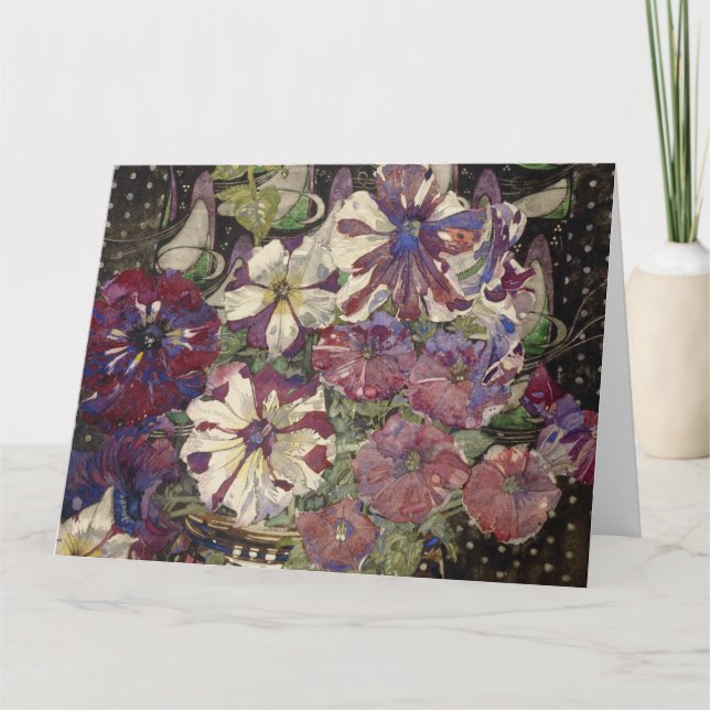 Charles Rennie Mackintosh - Petunias Karte (Vorderseite)