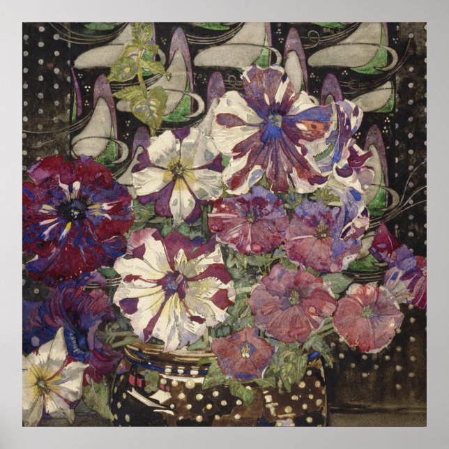 Charles Rennie Mackintosh - Petunias Poster (Vorne)