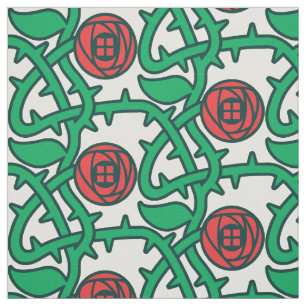 Charles Rennie Mackintosh Rose Pattern Fabric Stoff