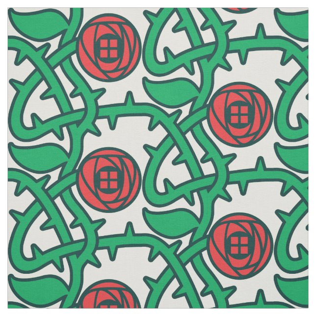 Charles Rennie Mackintosh Rose Pattern Fabric Stoff (Muster)