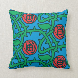 Charles Rennie Mackintosh Rose Pattern Kissen