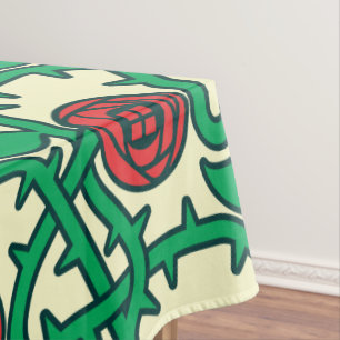 Charles Rennie Mackintosh Rose Pattern Tablecloth Tischdecke