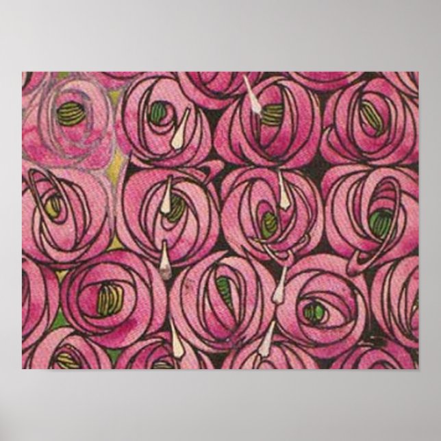 Charles Rennie Mackintosh - Rose Poster (Vorne)