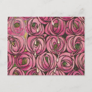 Charles Rennie Mackintosh - Rosen Feiertagspostkarte