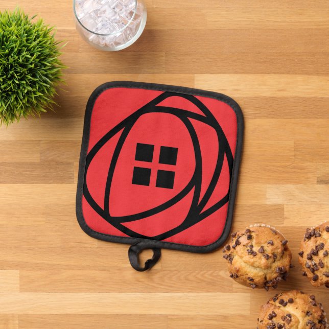 Charles Rennie Mackintosh Rote Rose Topflappen (Oben Unten)