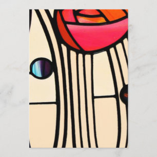 Charles Rennie Mackintosh Stains Glass Einladung