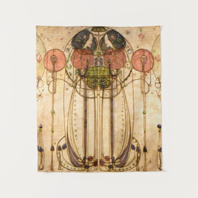 Charles Rennie Mackintosh Wandteppich (Vorderseite)