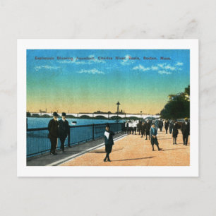 Charles River Esplanade, Boston Vintage auf Deutsc Postkarte