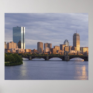 Charles River und die Longfellow Brücke Poster