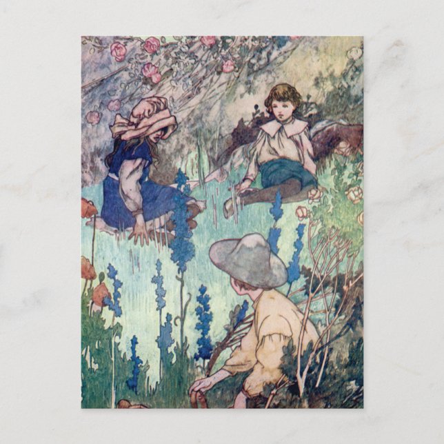 Charles Robinson - The Secret Garden Postcard Postkarte (Vorderseite)