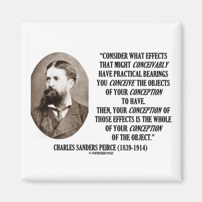 Charles Sanders Peirce Effects Objects Conception Magnet (Vorne)