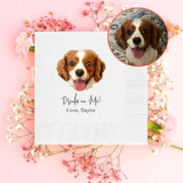 Charles Spaniel Dog Drink auf mich Personalisiert Serviette