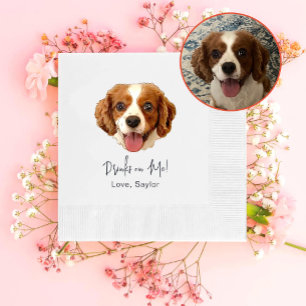 Charles Spaniel Dog Drink auf mich Personalisiert Serviette