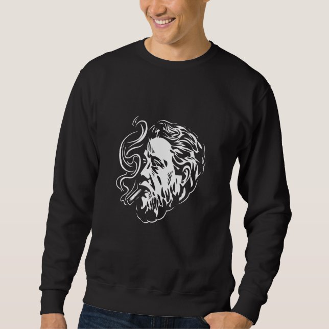 Charles Spurgeon Rauchen eines Zigars Sweatshirt (Vorderseite)
