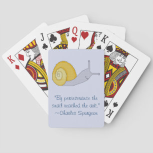 Charles Spurgeon-Schnecke Perseverence Zitat Spielkarten