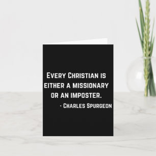 Charles Spurgeon Zitat Missionar oder Betrüger Chr Karte