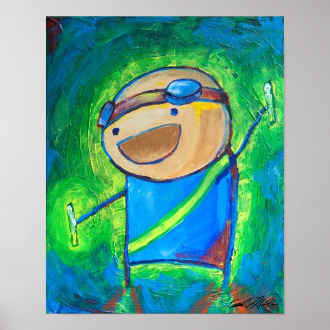 Charles the Raver 12x15" Poster (Vorne)