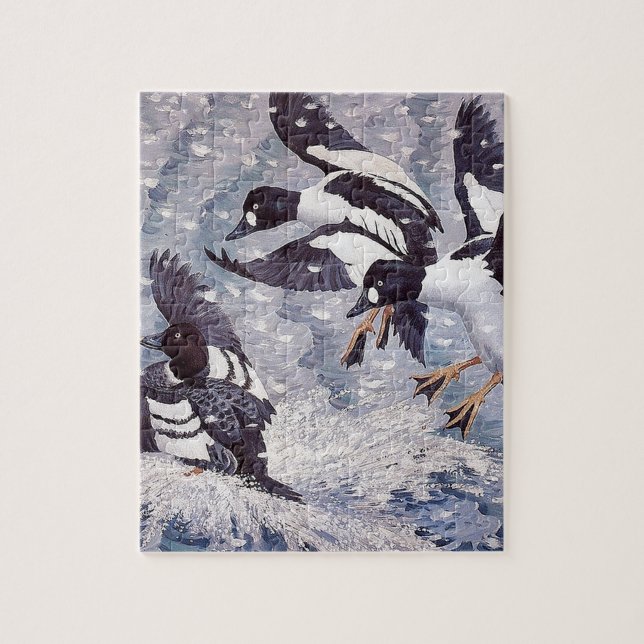 Charles Tunnicliffe Goldeneyes-Enten Puzzle (Vertikal)
