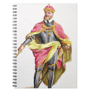 Charles V (1500-58) von 'Receuil DES Estampes, Notizblock