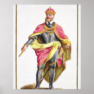 Charles V (1500-58) von 'Receuil DES Estampes, Poster