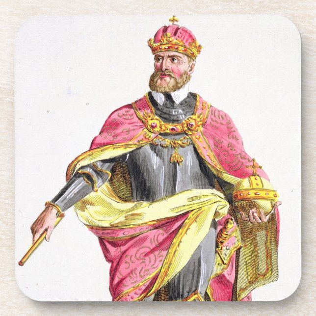 Charles V (1500-58) von 'Receuil DES Estampes, Untersetzer (Vorderseite)