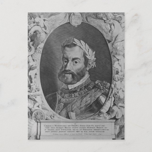 Charles V., Heiliger römischer Kaiser Postkarte (Vorderseite)