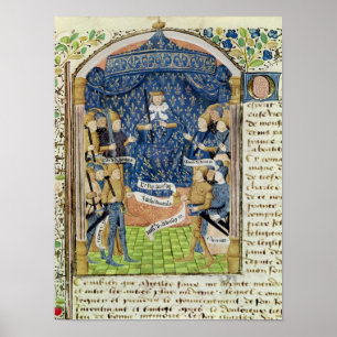 Charles VII umgeben durch sein Gericht Poster