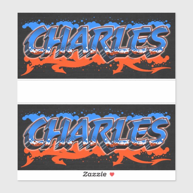 Charles Vorname Name Graffiti Aufkleber Sticker (Blatt)