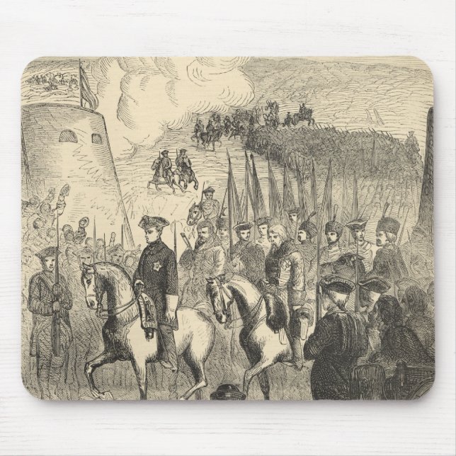 Charles XII von Schweden Kopenhagen betretend Mousepad (Vorne)