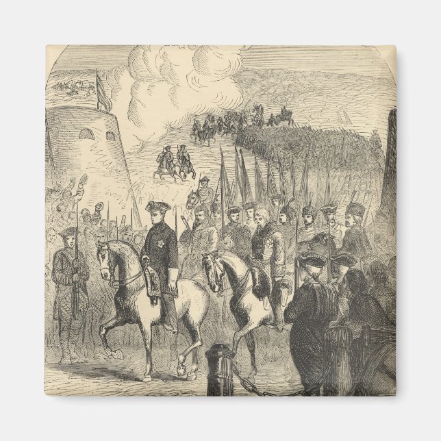 Charles XII von Schweden nach Kopenhagen Magnet (Vorne)