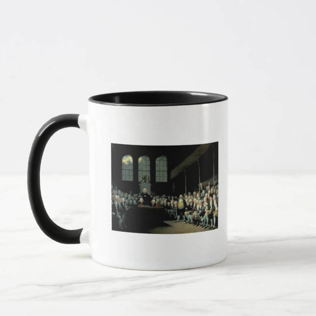 Charlesjames Fox, der das Haus adressiert Tasse (Links)