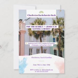 Charleston Bachelorette Bash Einladung