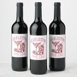 Charleston Bachelorette Süd Carolina Weinetikett