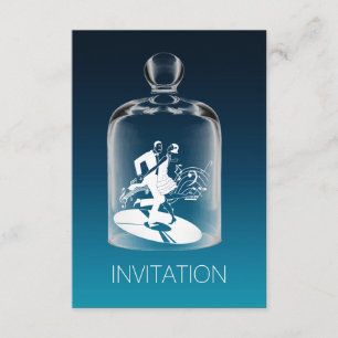 Charleston Birthday Party Vip Aquatic Ombre Einladung