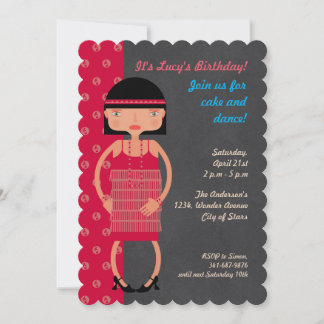 Charleston Chic Girl Birthday Party Einladung