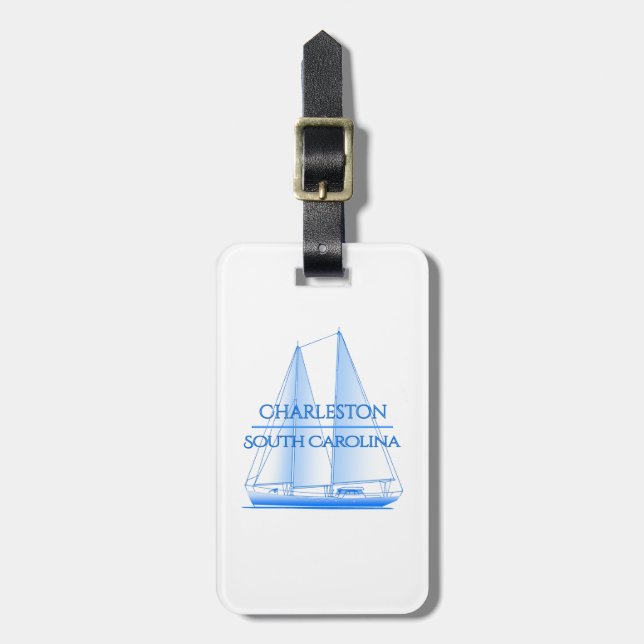 Charleston Coastal Nautical Sailing Gepäckanhänger (Vorderseite vertikal)