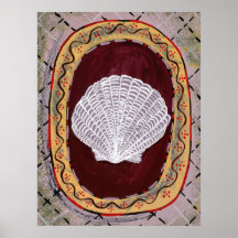 Charleston Farmhouse Muschel Print Wall Hanging