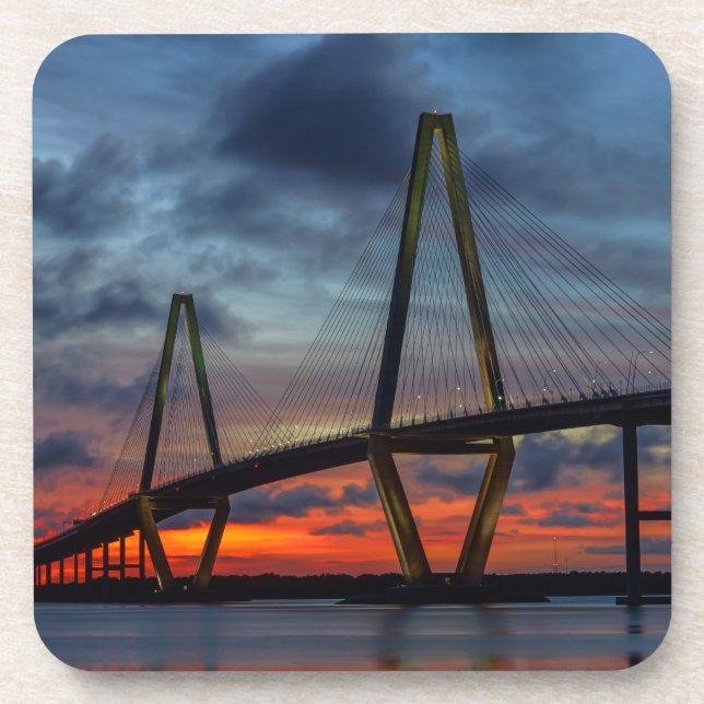 Charleston Fire like Sunset Getränkeuntersetzer (Vorderseite)