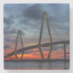 Charleston Fire like Sunset Steinuntersetzer