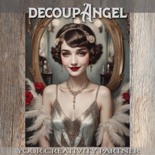 Charleston Flapper - Decoupage - Seidenpapier