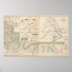 Charleston Harbor, Armee der Potomac-Operationen Poster