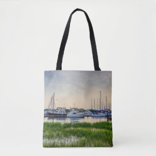 Charleston Harbour Boats Sunset