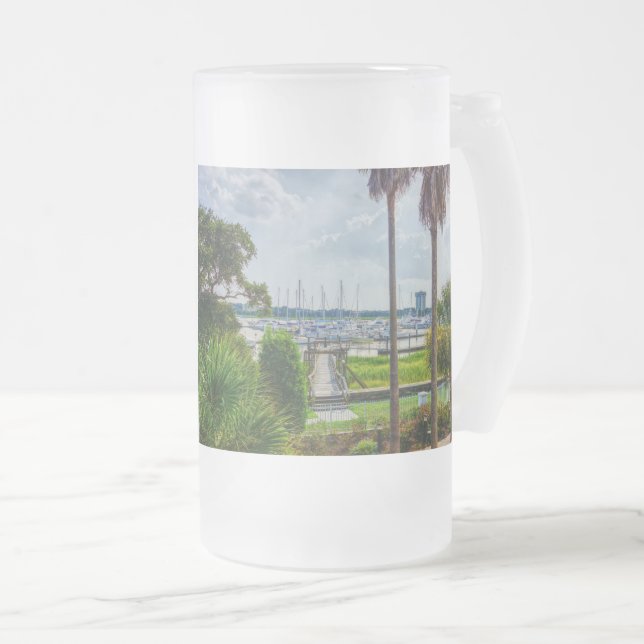 Charleston Harbour Mattglas Bierglas (VorderseiteRechts)
