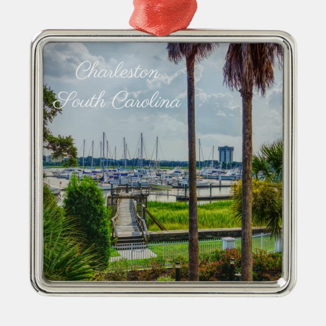 Charleston Harbour Ornament Aus Metall (Vorne)