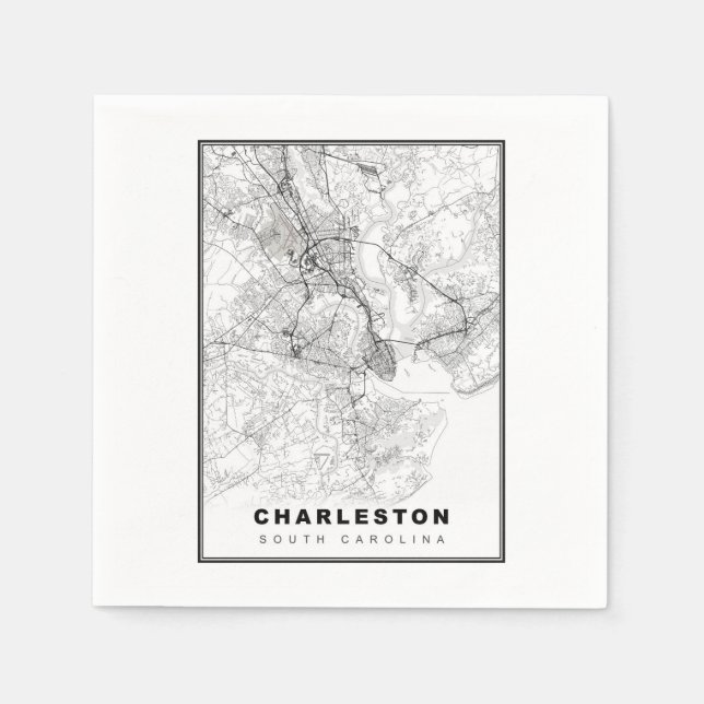 Charleston Karte Serviette (Vorderseite)